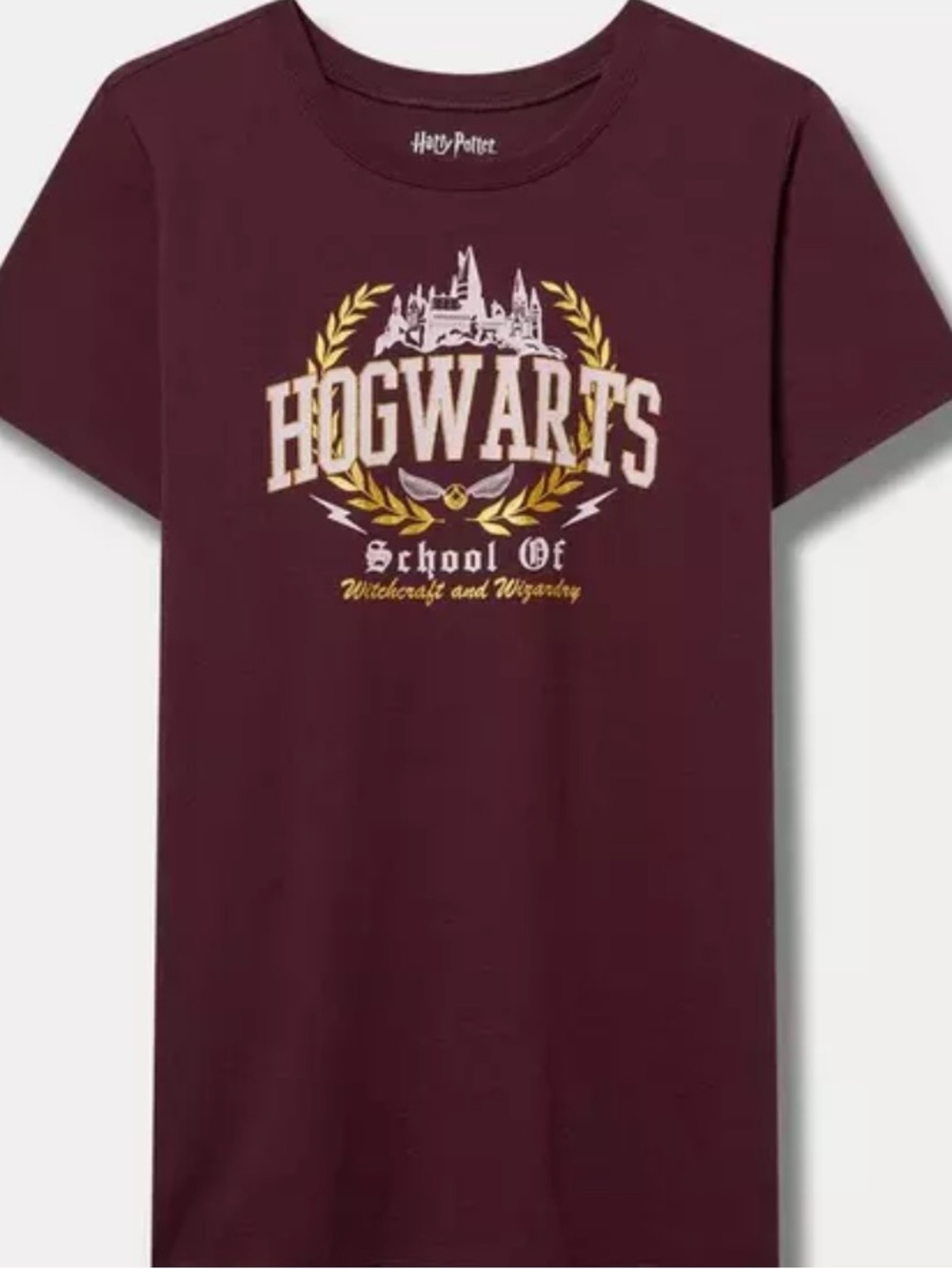 Harry Potter Hogwarts Classic Cotton Crew Tee NWT Size M/L